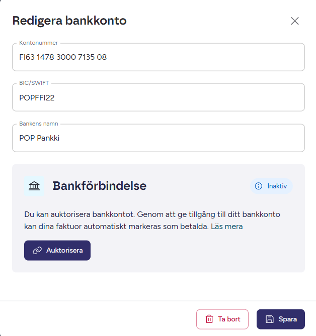 Förenkla betalningsuppföljningen med bankkoppling.